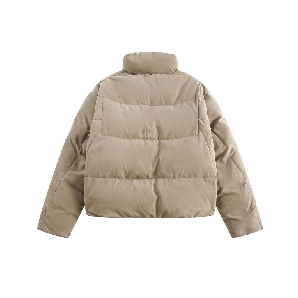 Warm Short Down Jacket  White Duck Down Oversized Puffer Coat