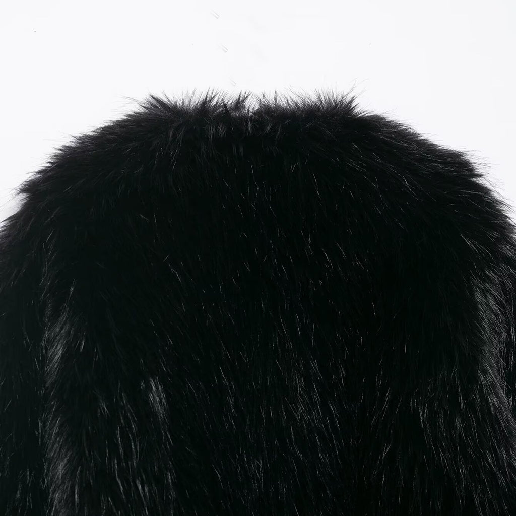 Artificial fur effect jacket