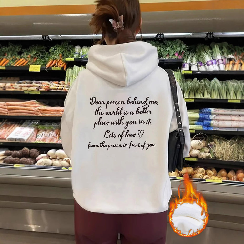 Lots of love printed hoodie