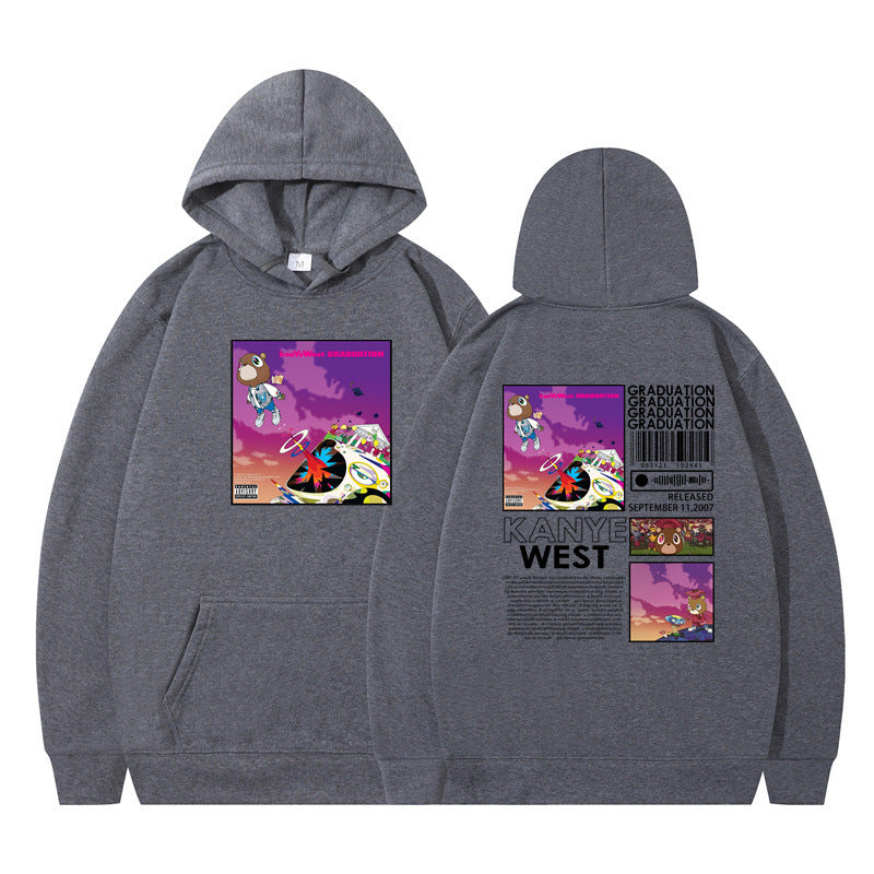 Rapper Kanye West Graduation Printed Hoodie Male Cool Se twe