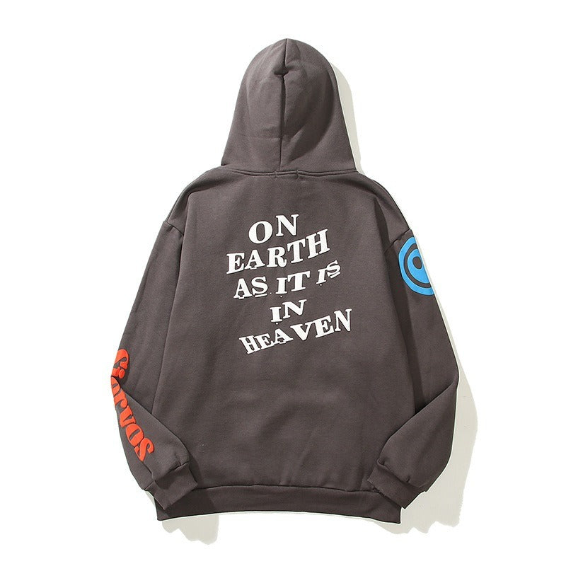 Kanye Kanye Three Dimensional Foam Graffiti Print Hoodie