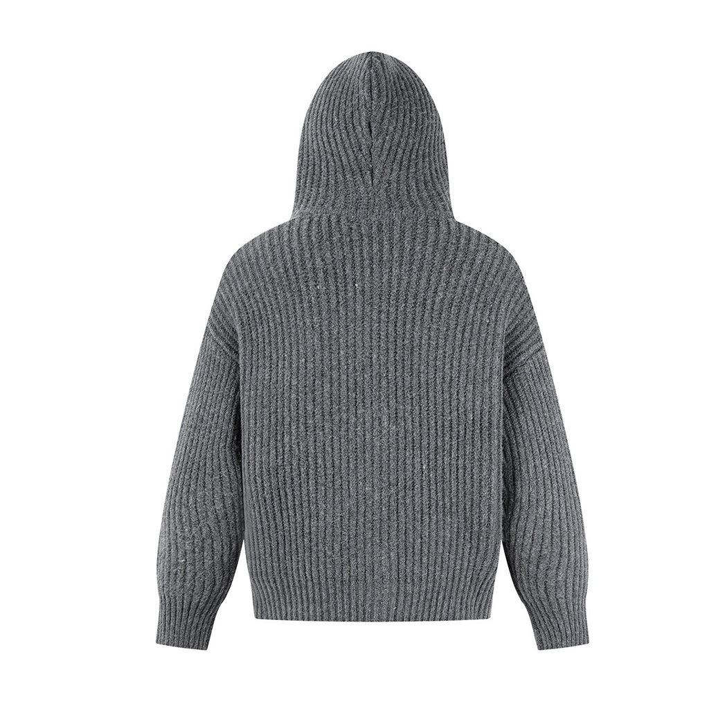 Cross patch embroidered knitted sweater