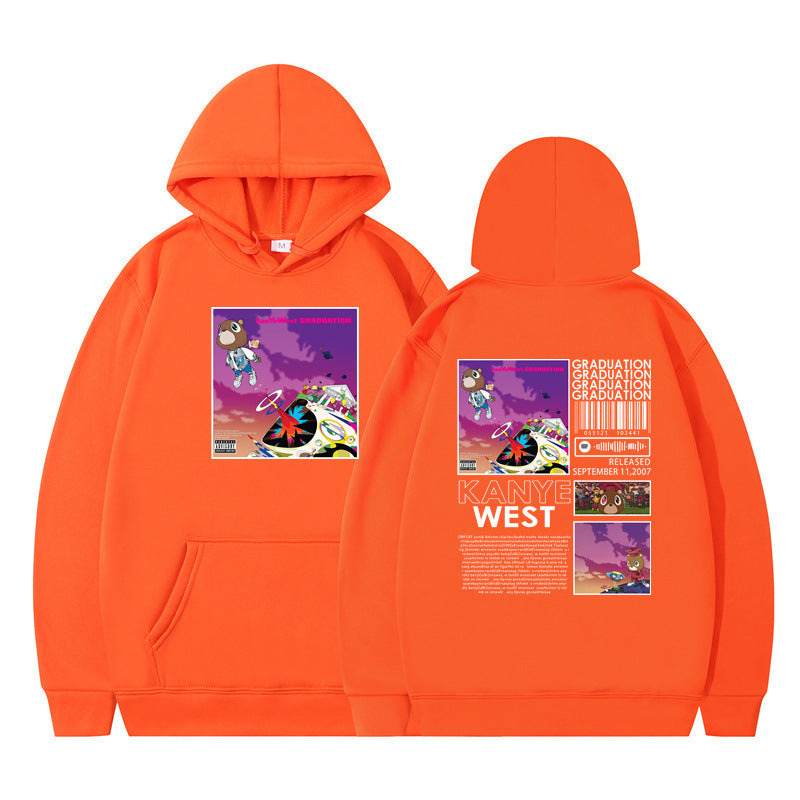 Rapper Kanye West Graduation Printed Hoodie Male Cool Se twe