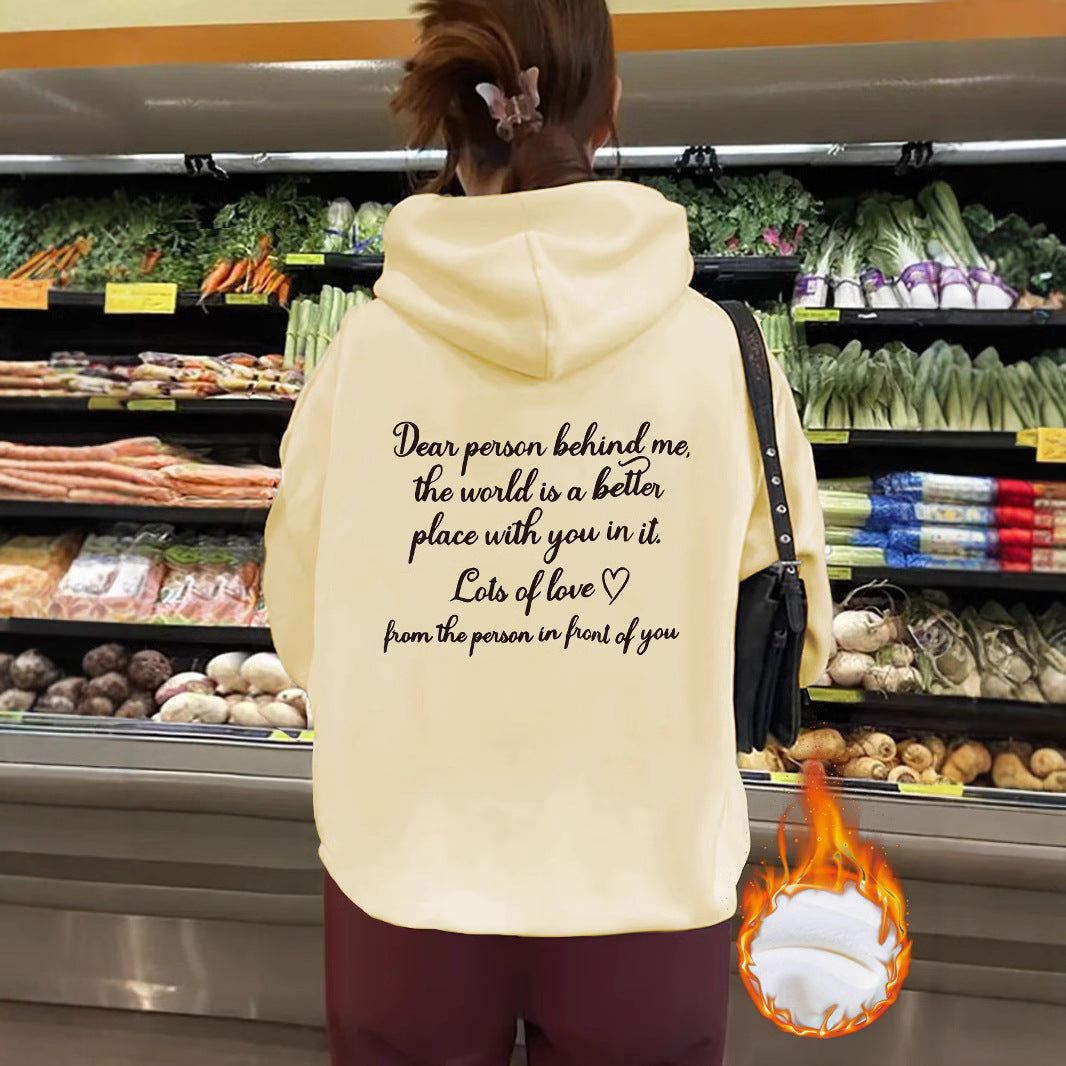 Lots of love printed hoodie