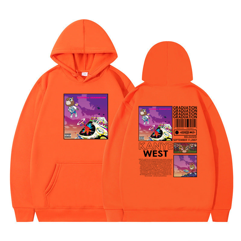 Rapper Kanye West Graduation Printed Hoodie Male Cool Se twe