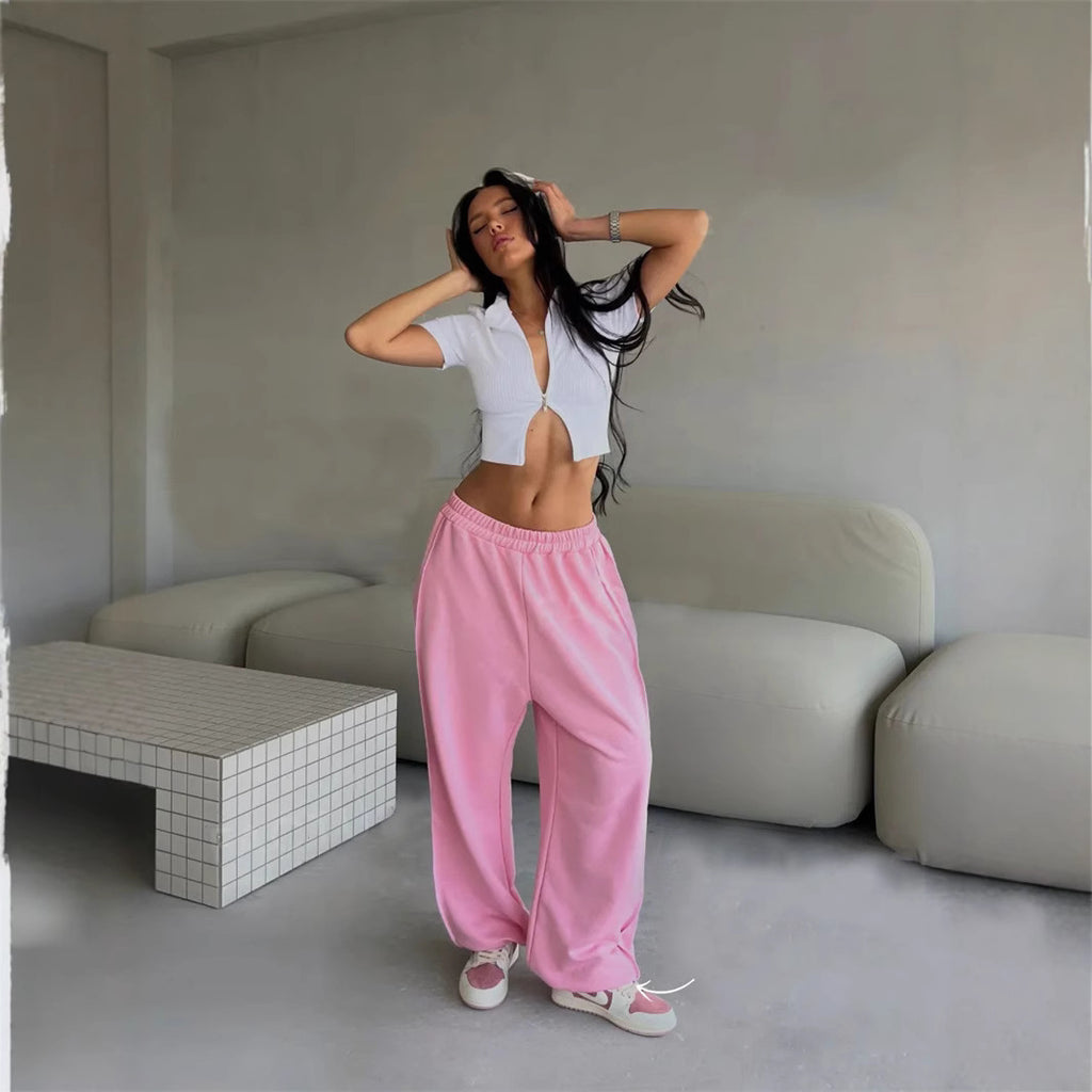 Street Style Loose Casual Pants for Women