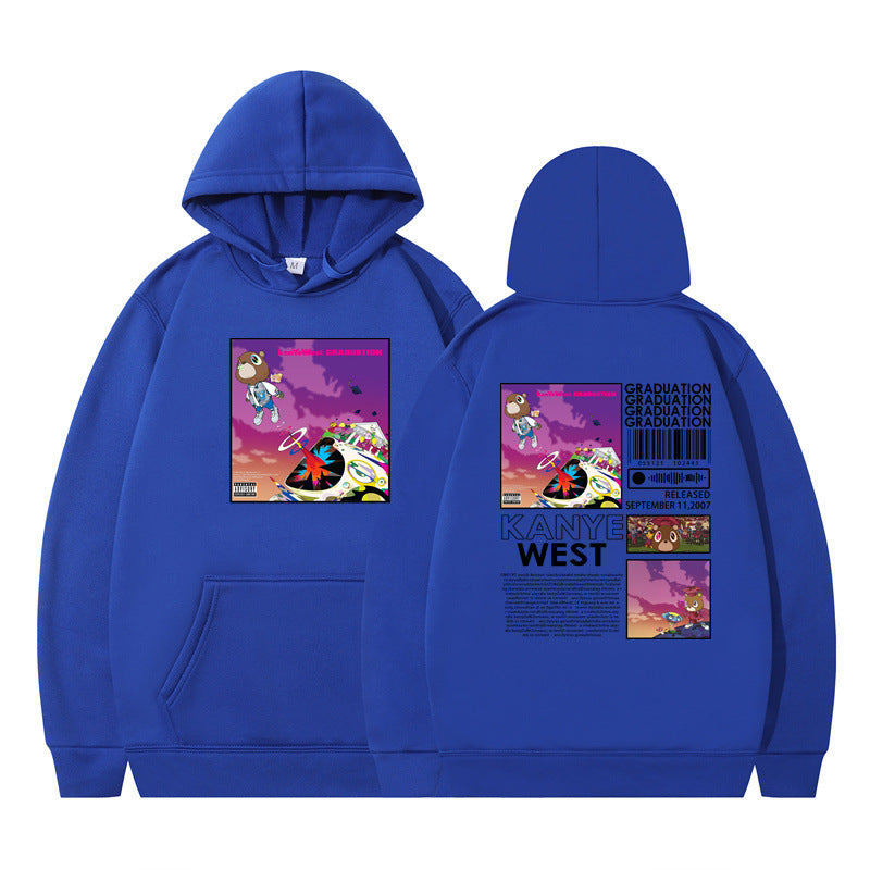 Rapper Kanye West Graduation Printed Hoodie Male Cool Se twe