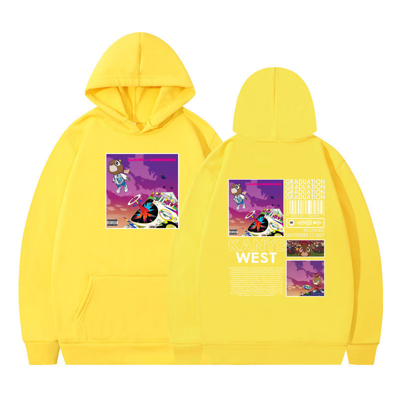 Rapper Kanye West Graduation Printed Hoodie Male Cool Se twe