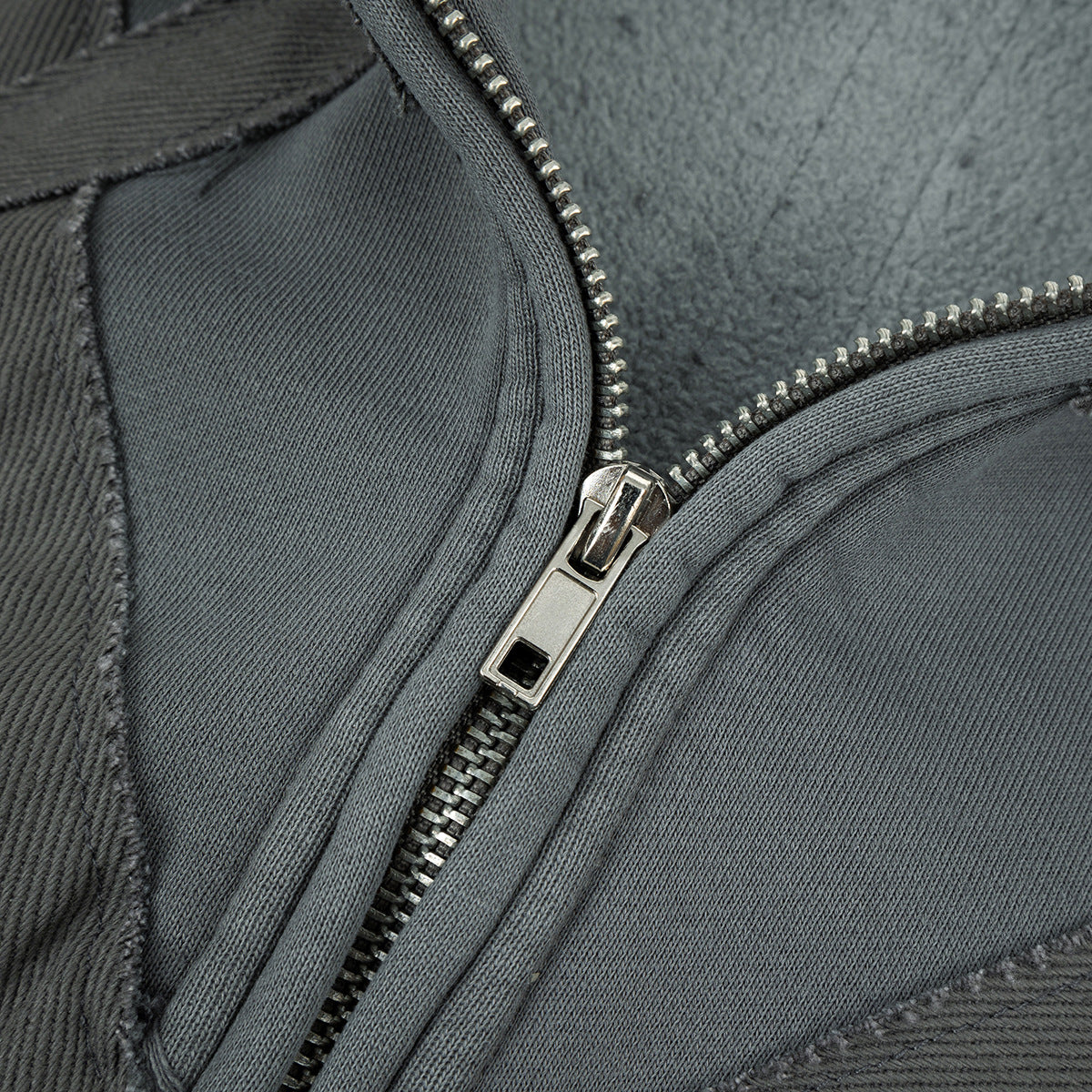 Wash Embroidered Fleece Lined Zip-Up Hooded Sweatshirt for Men