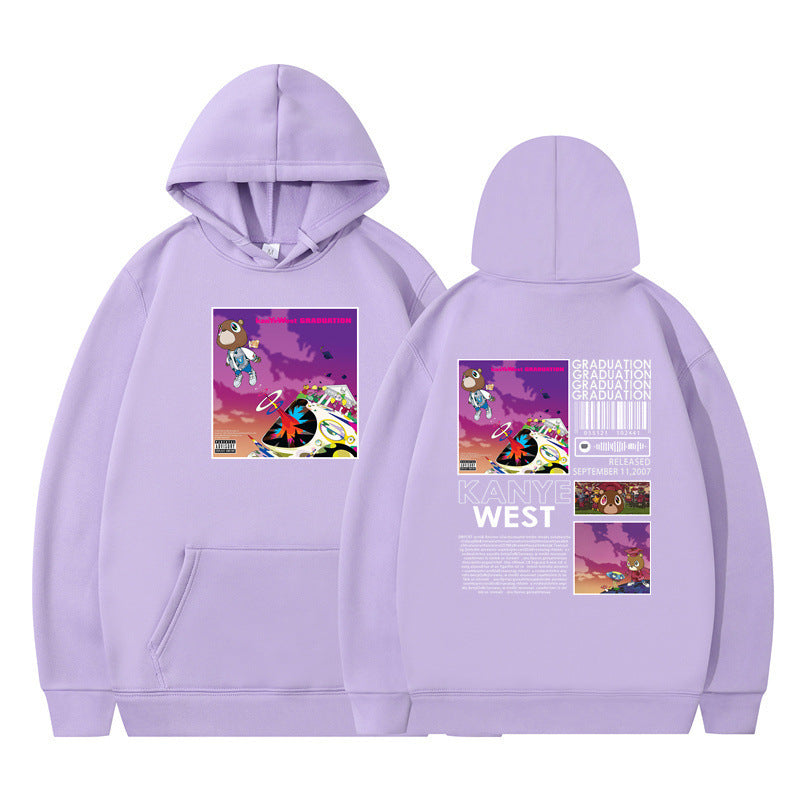 Rapper Kanye West Graduation Printed Hoodie Male Cool Se twe