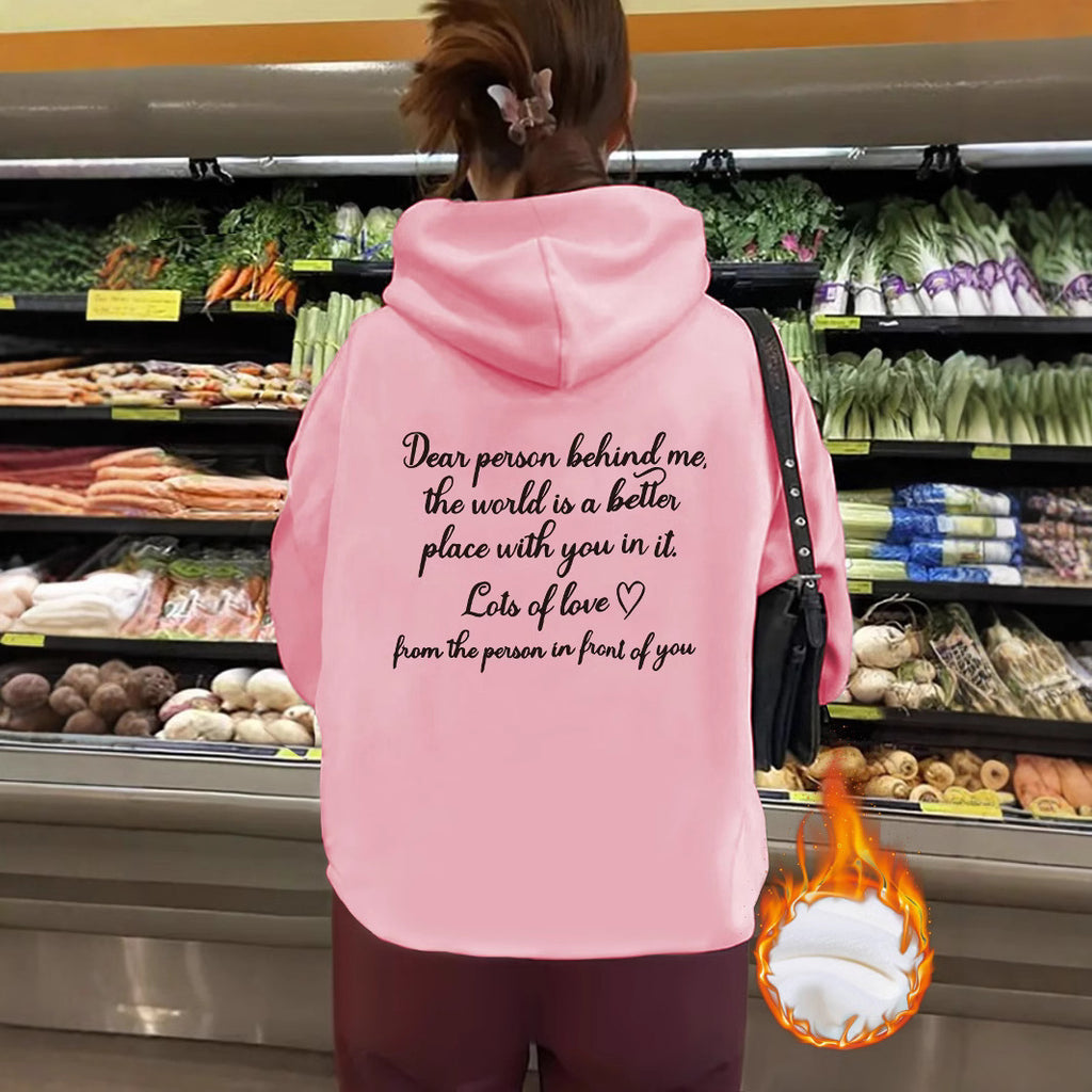 Lots of love printed hoodie