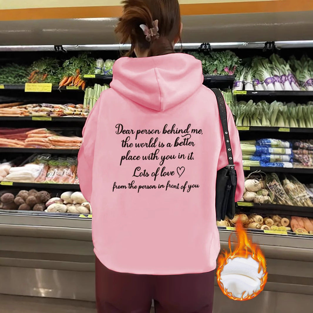 Lots of love printed hoodie