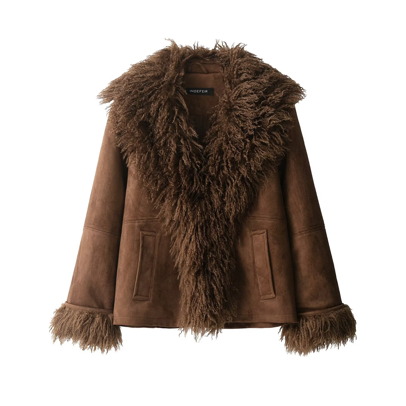 Artificial fur effect jacket