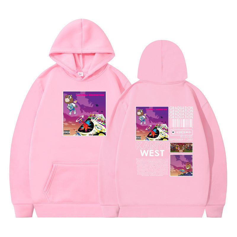 Rapper Kanye West Graduation Printed Hoodie Male Cool Se twe