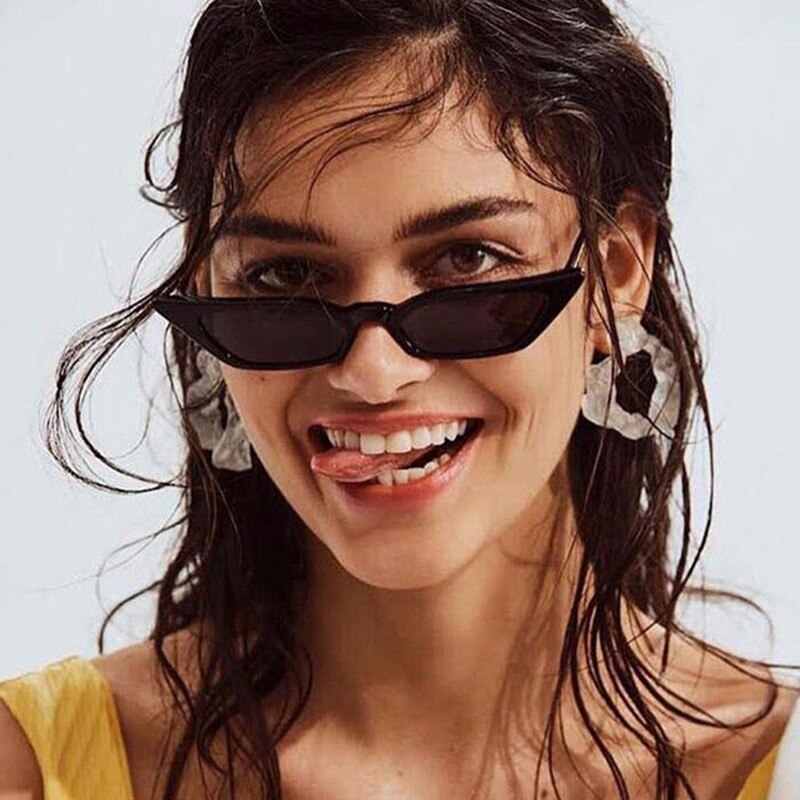 Red Shades Small Cat Eye Sunglasses Vintage Women Sunglasses