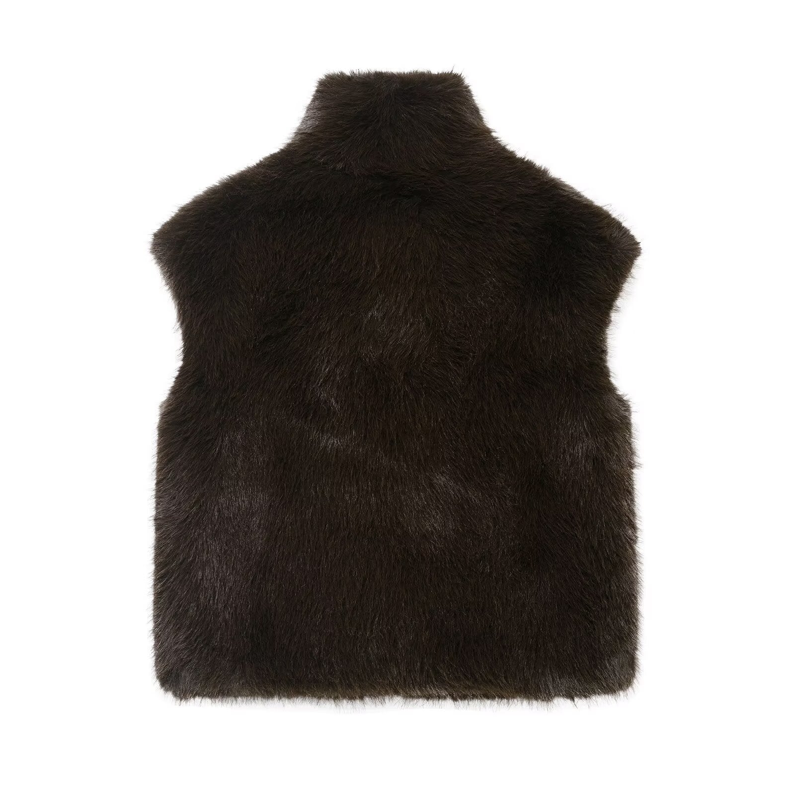 Artificial fur effect vest