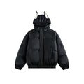Hooded winter warm short jacket