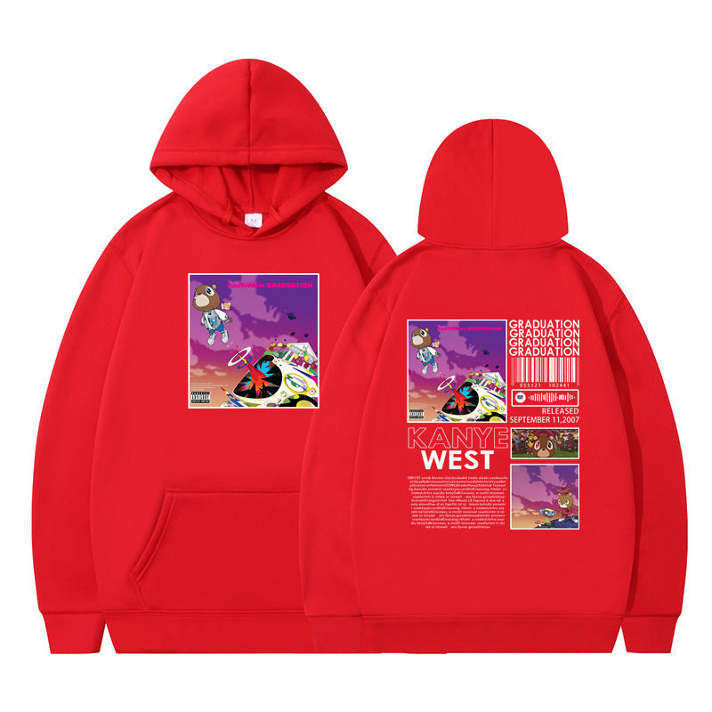 Rapper Kanye West Graduation Printed Hoodie Male Cool Se twe