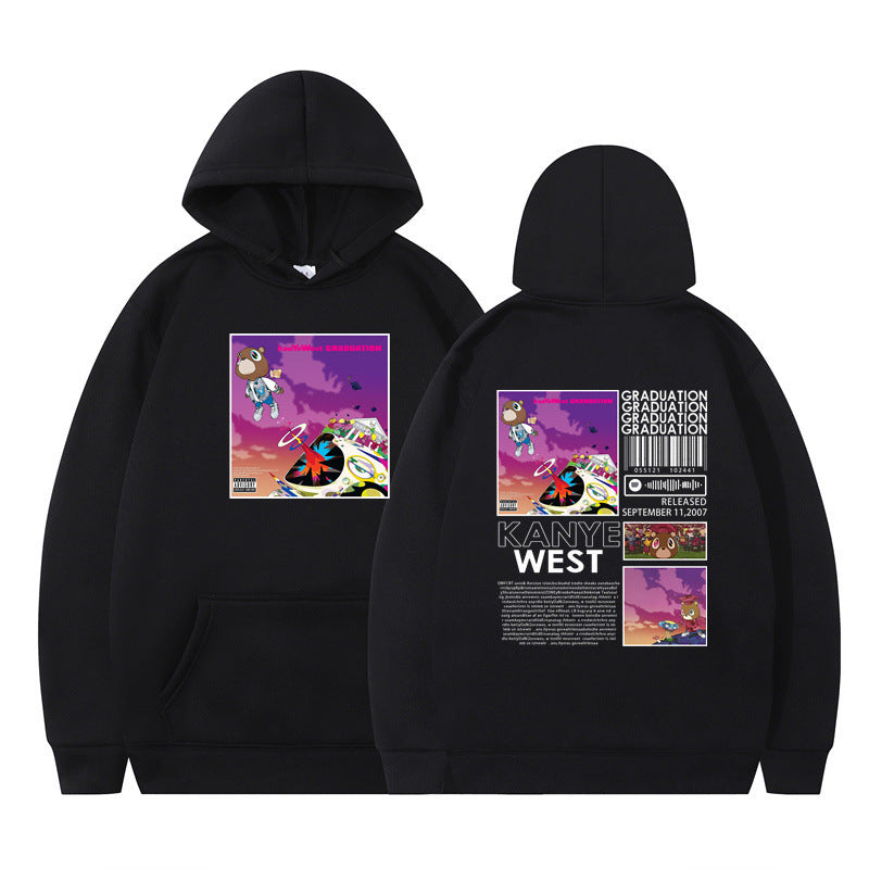 Rapper Kanye West Graduation Printed Hoodie Male Cool Se twe