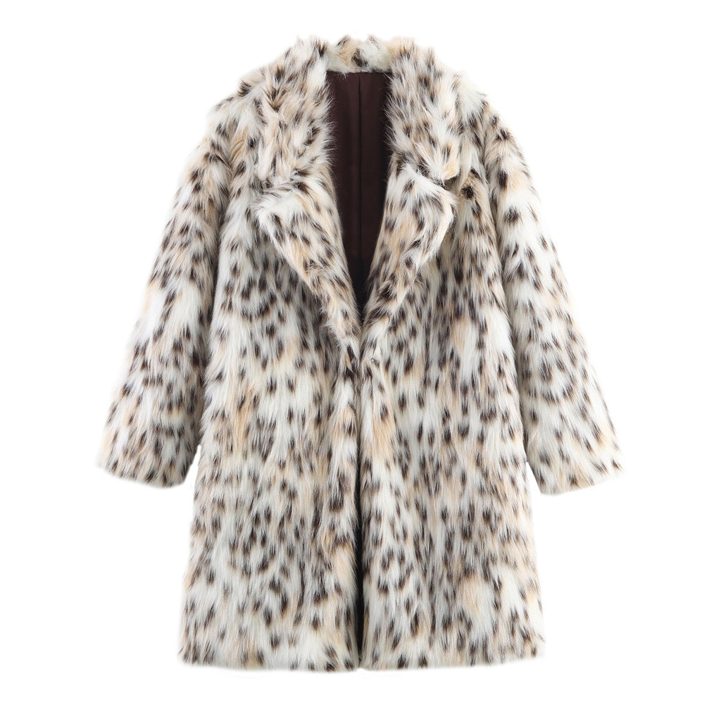 Artificial fur plush coat
