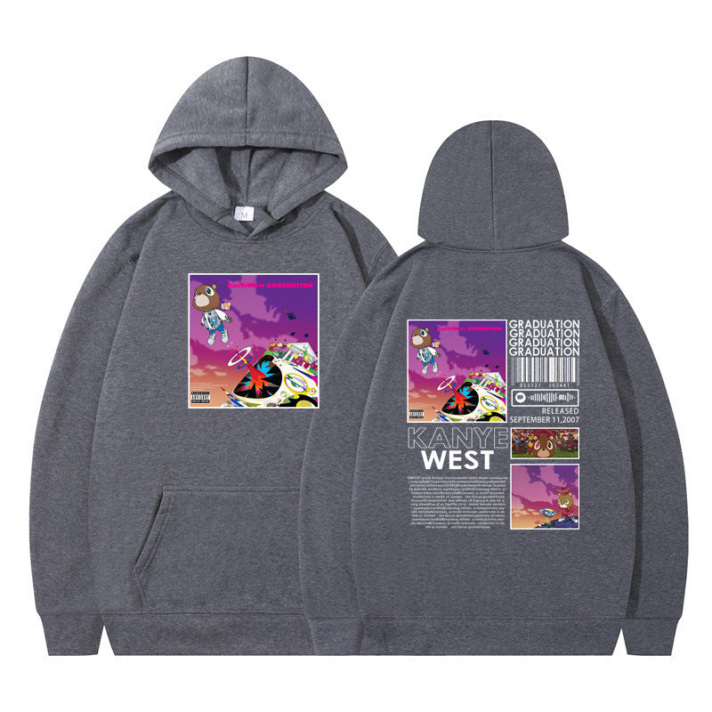 Rapper Kanye West Graduation Printed Hoodie Male Cool Se twe