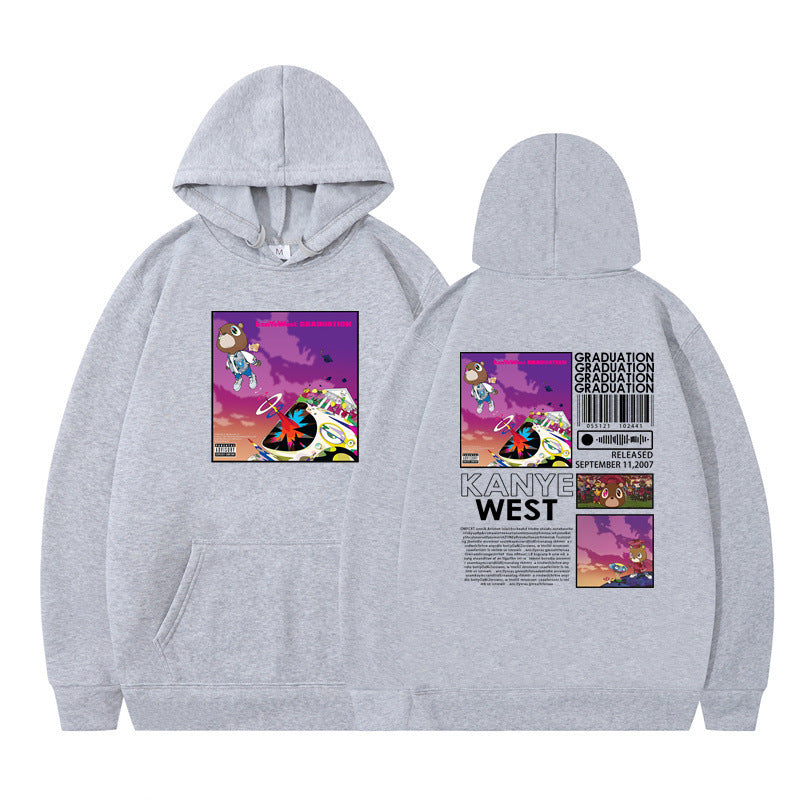Rapper Kanye West Graduation Printed Hoodie Male Cool Se twe