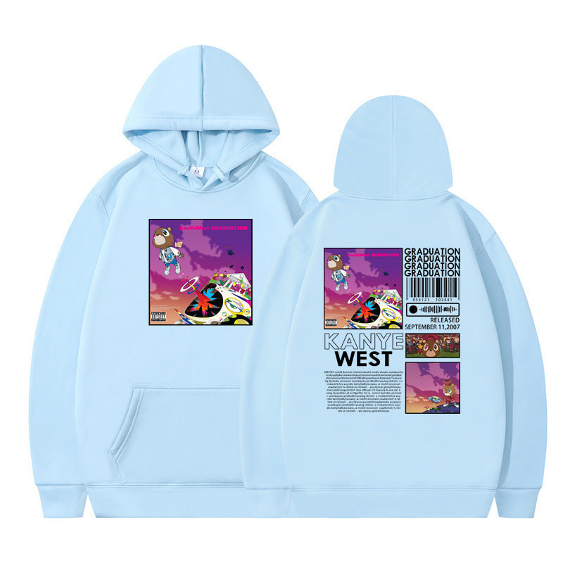 Rapper Kanye West Graduation Printed Hoodie Male Cool Se twe