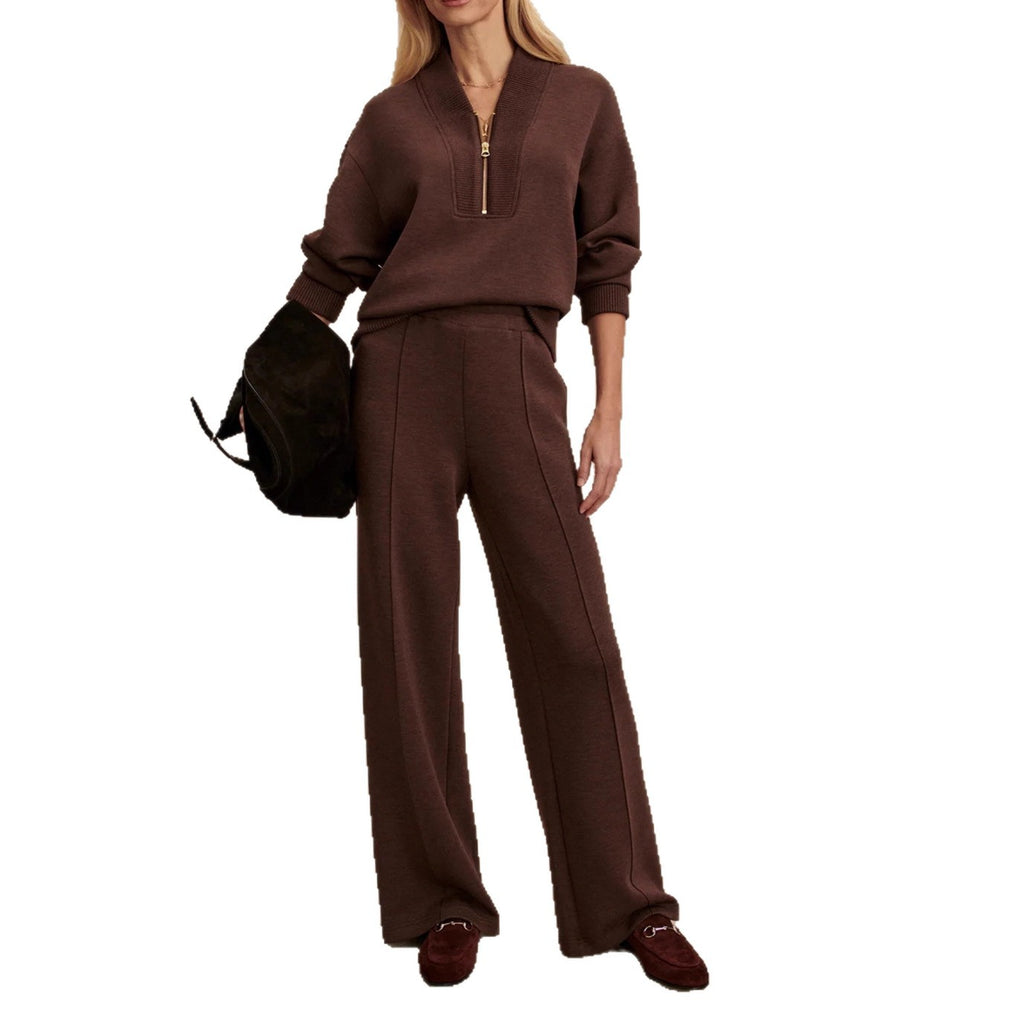 Women's zipper two-piece set