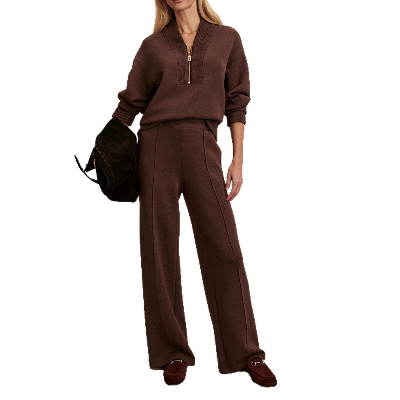 Women's zipper two-piece set