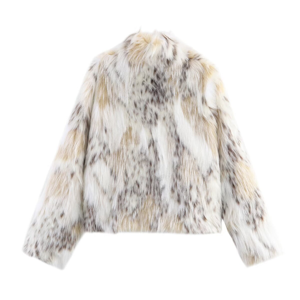 Artificial fur effect jacket