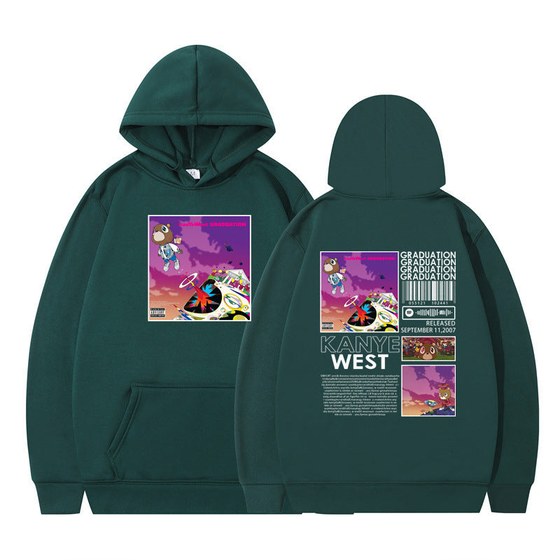 Rapper Kanye West Graduation Printed Hoodie Male Cool Se twe