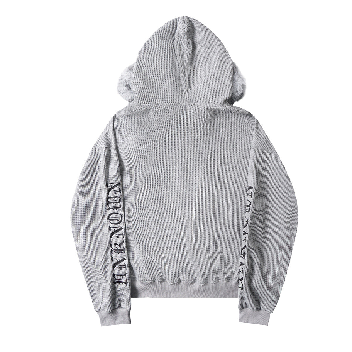 Cross Embroidered Zipper Hoodie