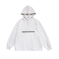 Loose Hoodie with Vintage Letter Embroidery Design