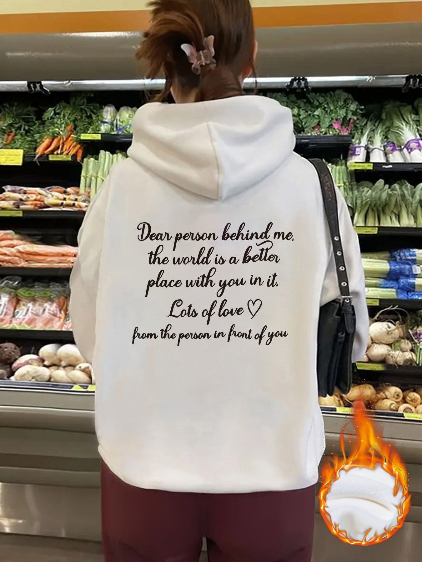 Lots of love printed hoodie