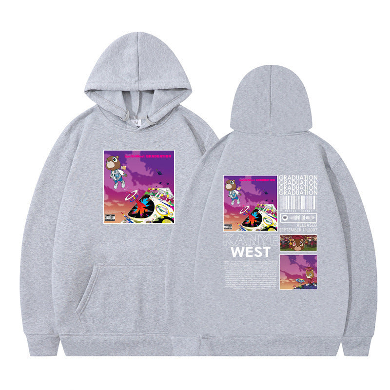Rapper Kanye West Graduation Printed Hoodie Male Cool Se twe