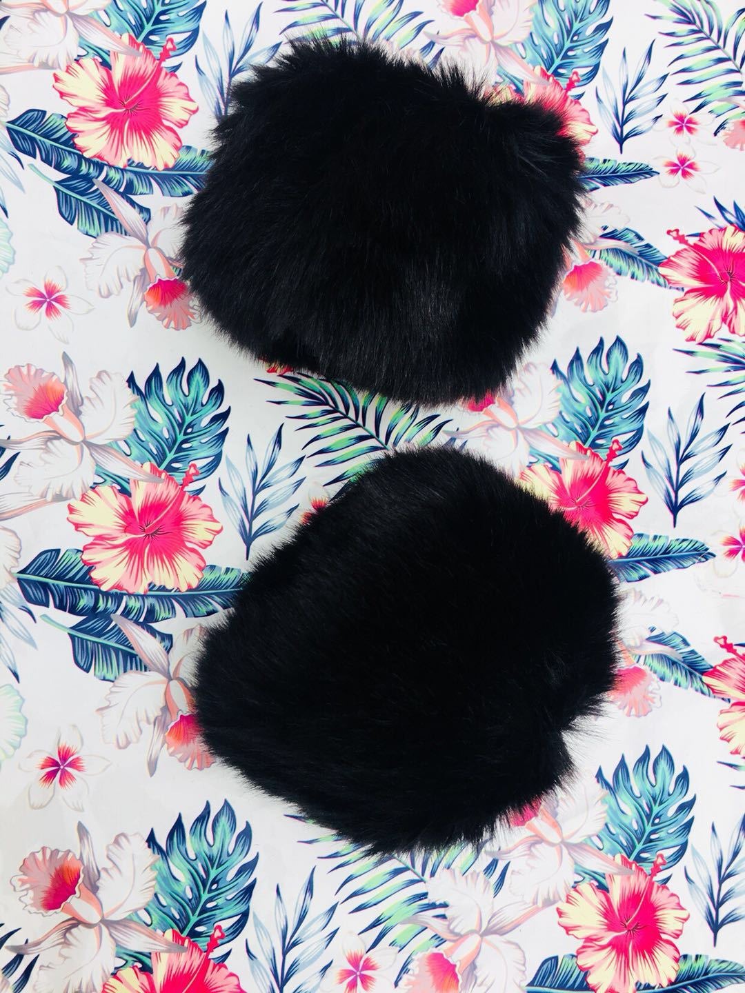 Fur imitation rabbit fur large fur sleeves wrist gloves