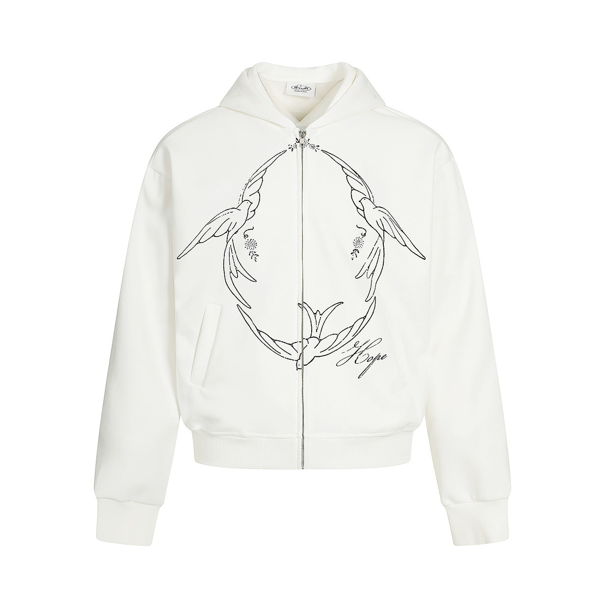 Printed cardigan zipper hoodie