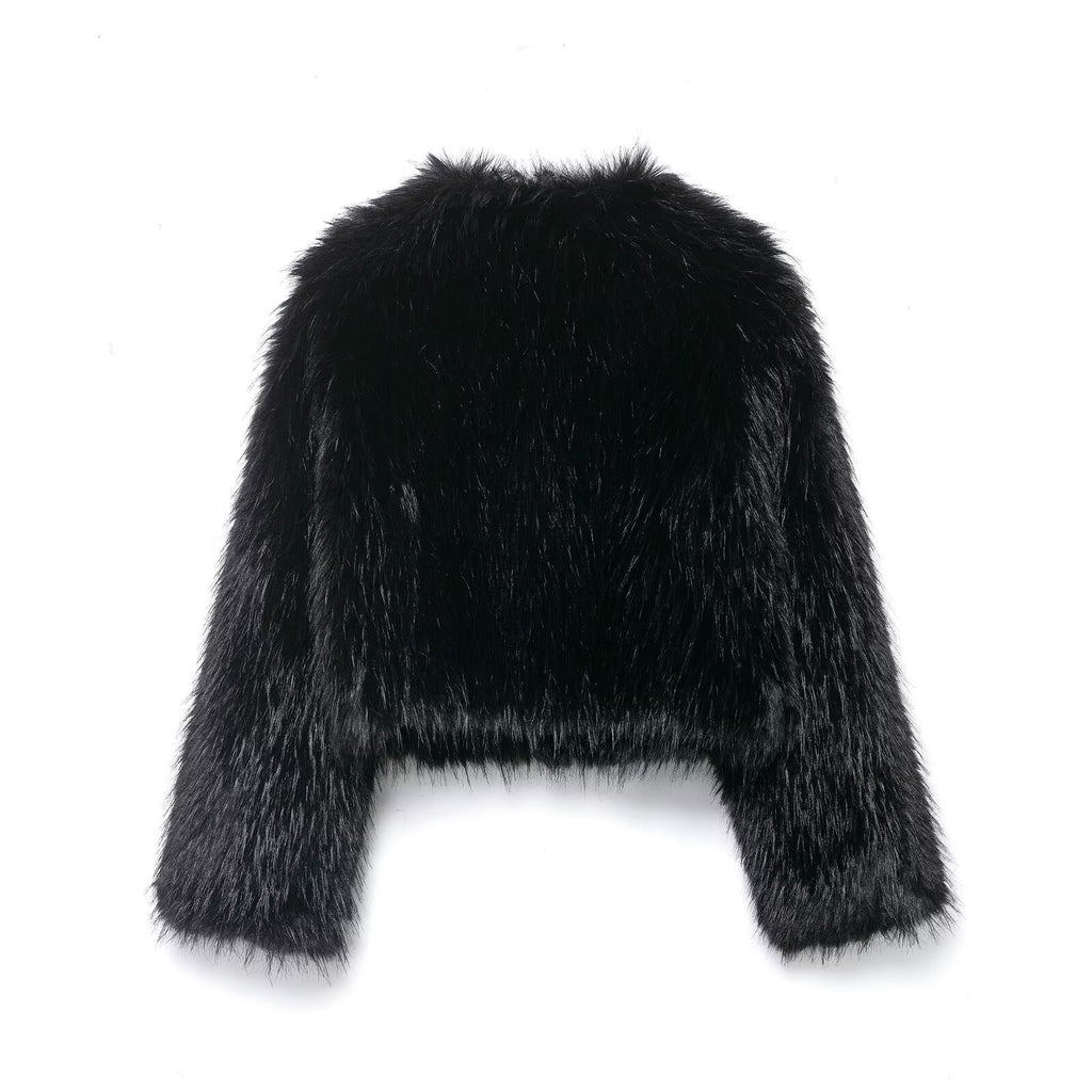 Artificial fur effect jacket