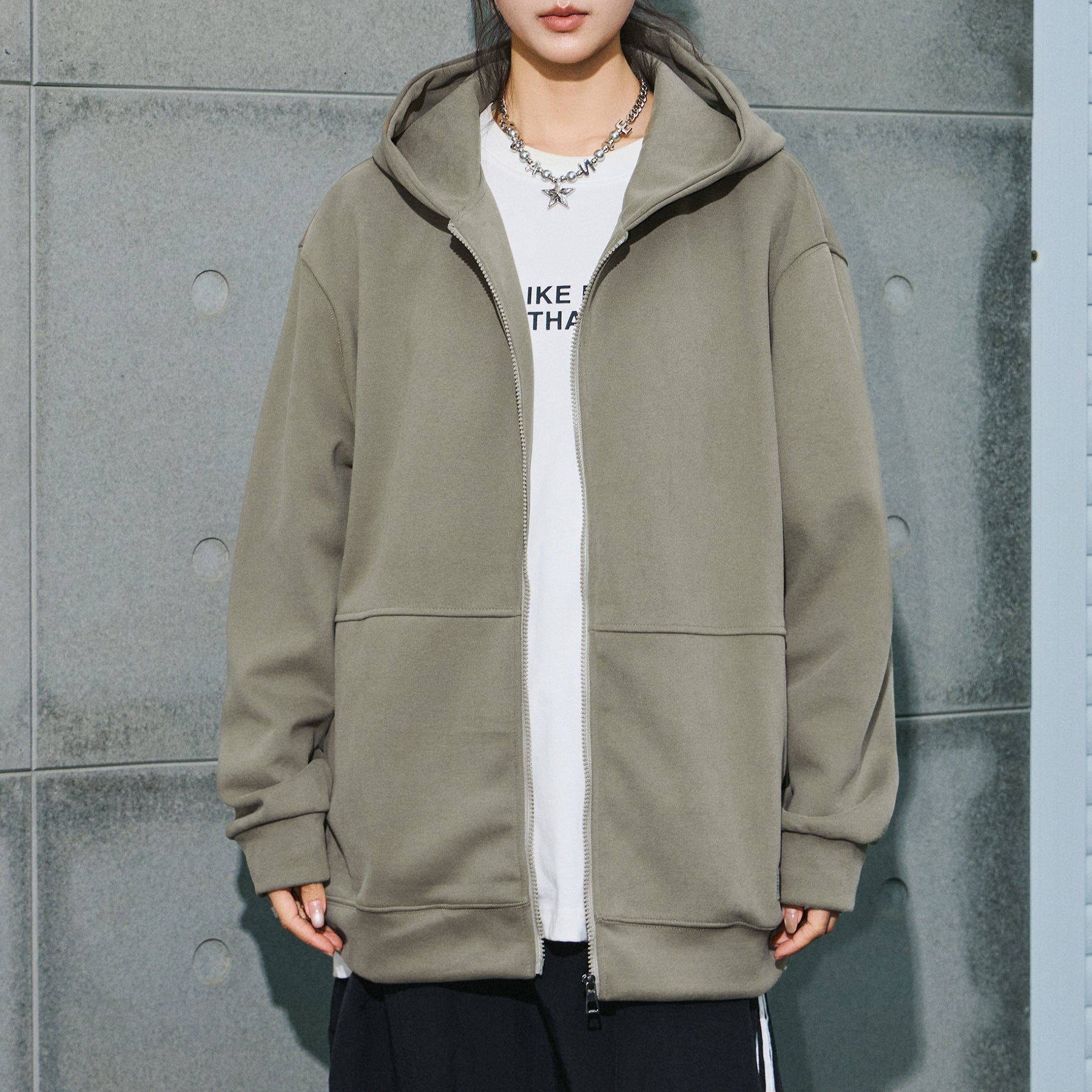 Cardigan zipper hooded sweatshirt for men in autumn and winter