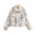 Artificial fur effect jacket