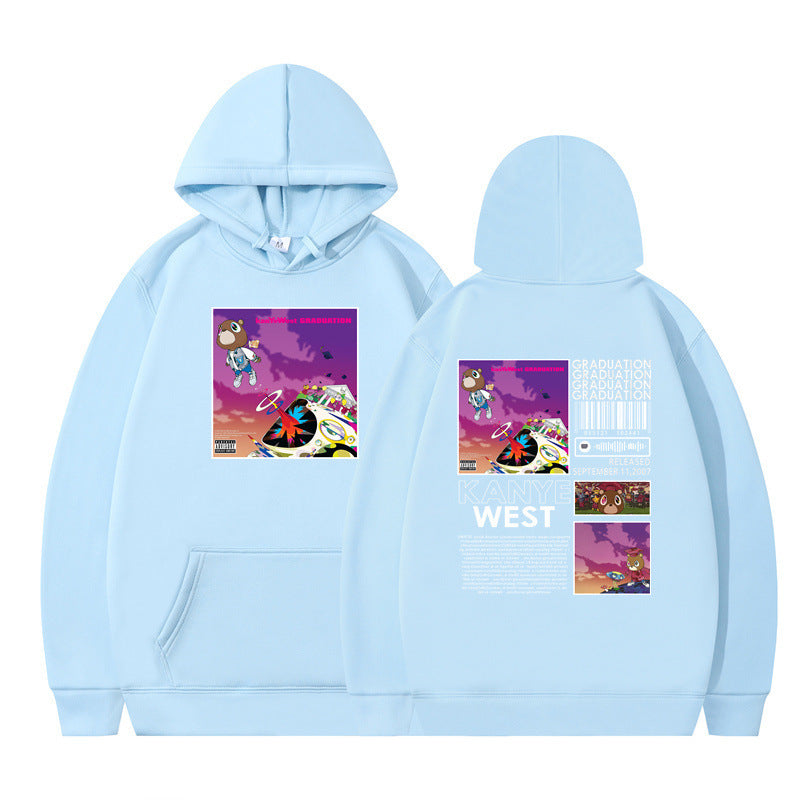 Rapper Kanye West Graduation Printed Hoodie Male Cool Se twe