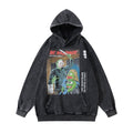Direct Spray Print Loose Pure Cotton Washed Vintage Hoodie