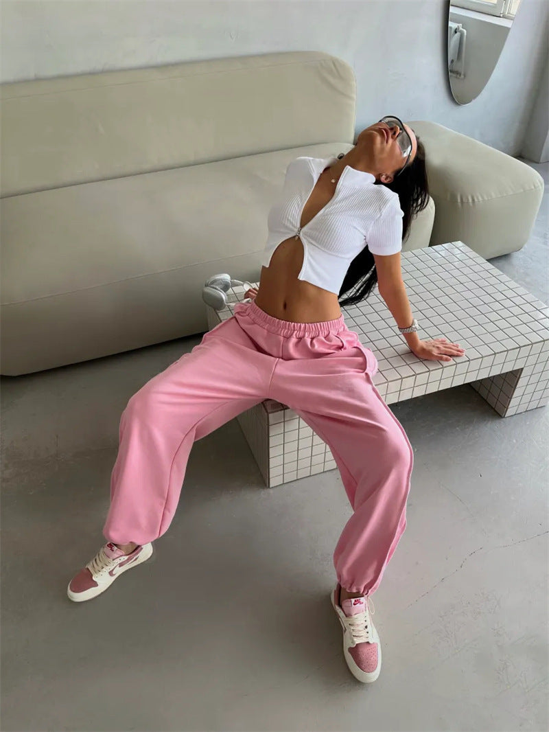 Street Style Loose Casual Pants for Women