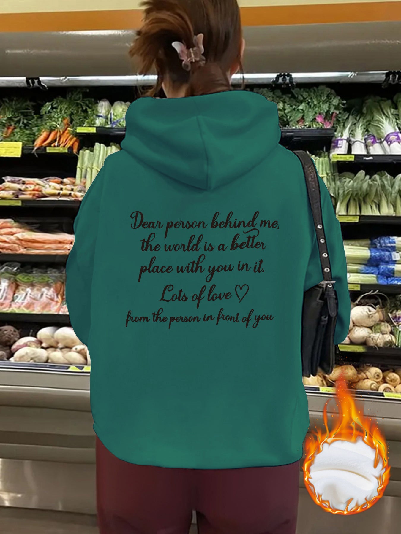 Lots of love printed hoodie
