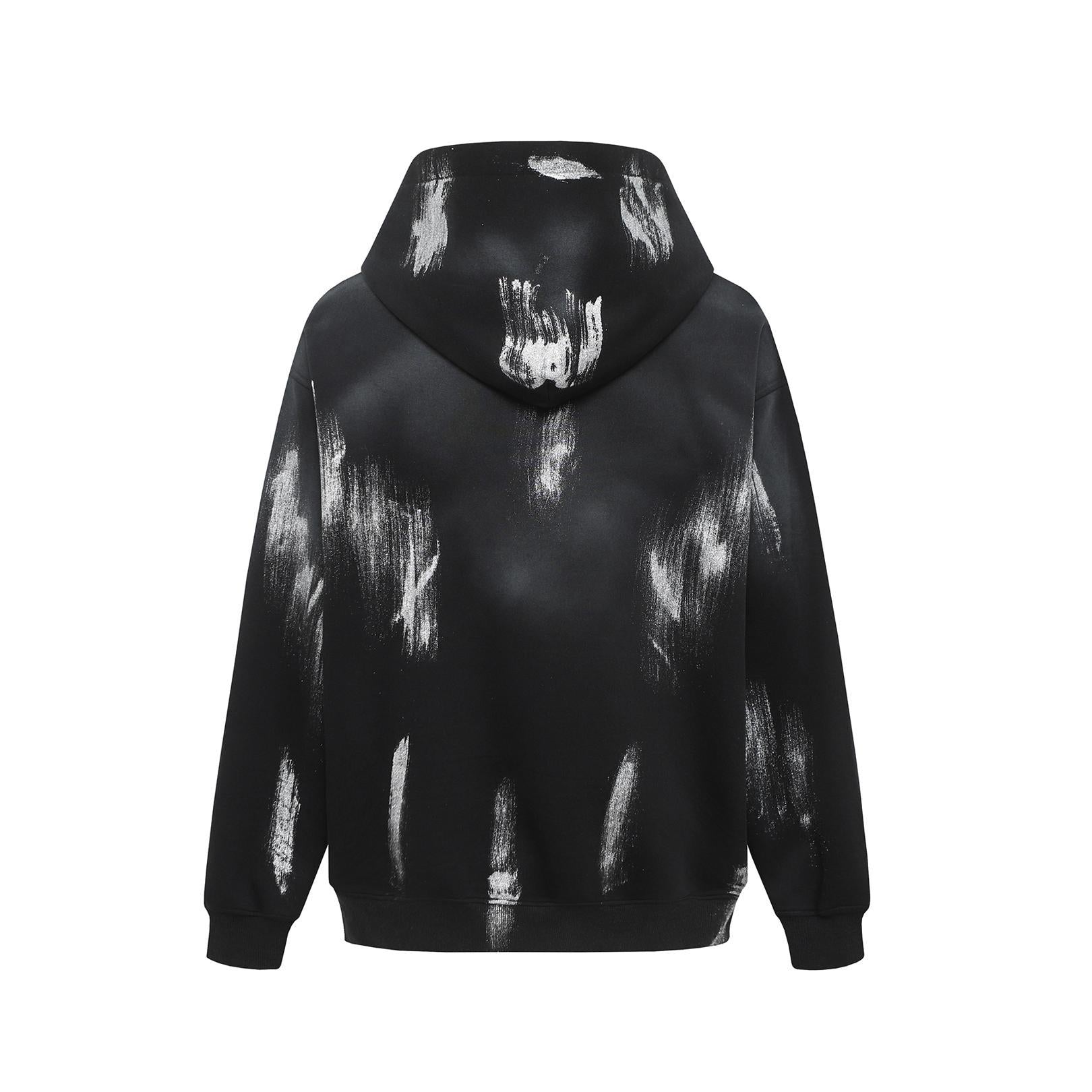 Paint hand-painted spider graffiti hooded sweatshirt