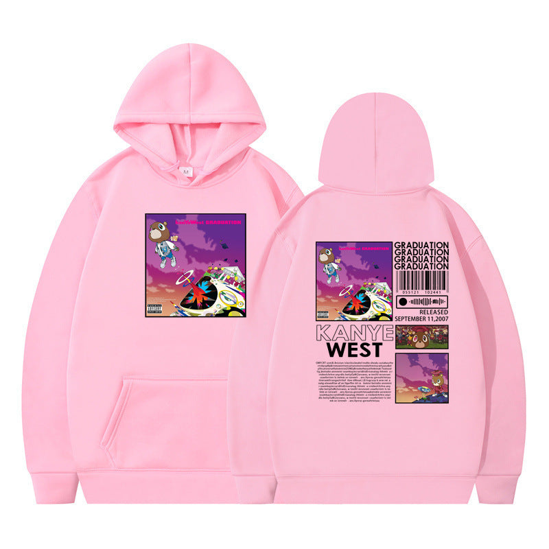 Rapper Kanye West Graduation Printed Hoodie Male Cool Se twe