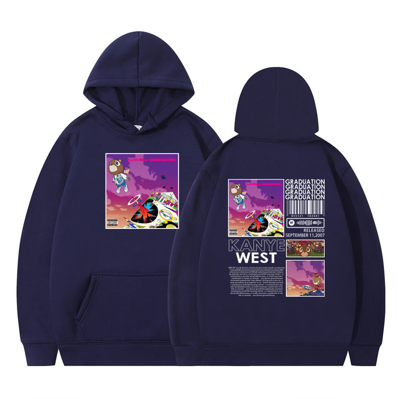 Rapper Kanye West Graduation Printed Hoodie Male Cool Se twe