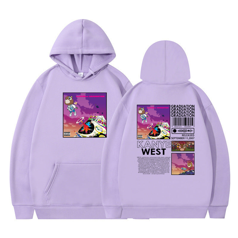 Rapper Kanye West Graduation Printed Hoodie Male Cool Se twe