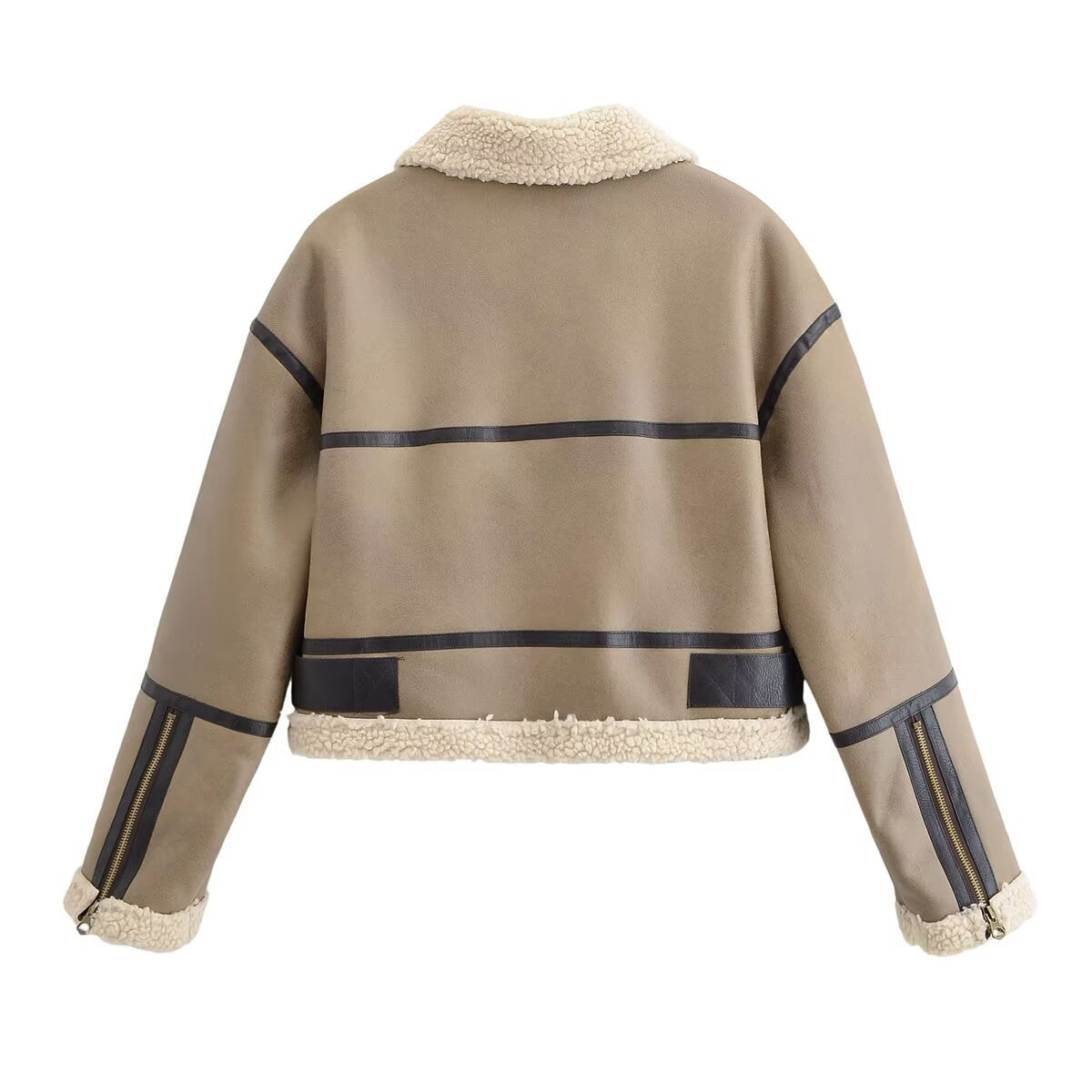 Short fur integrated jacket