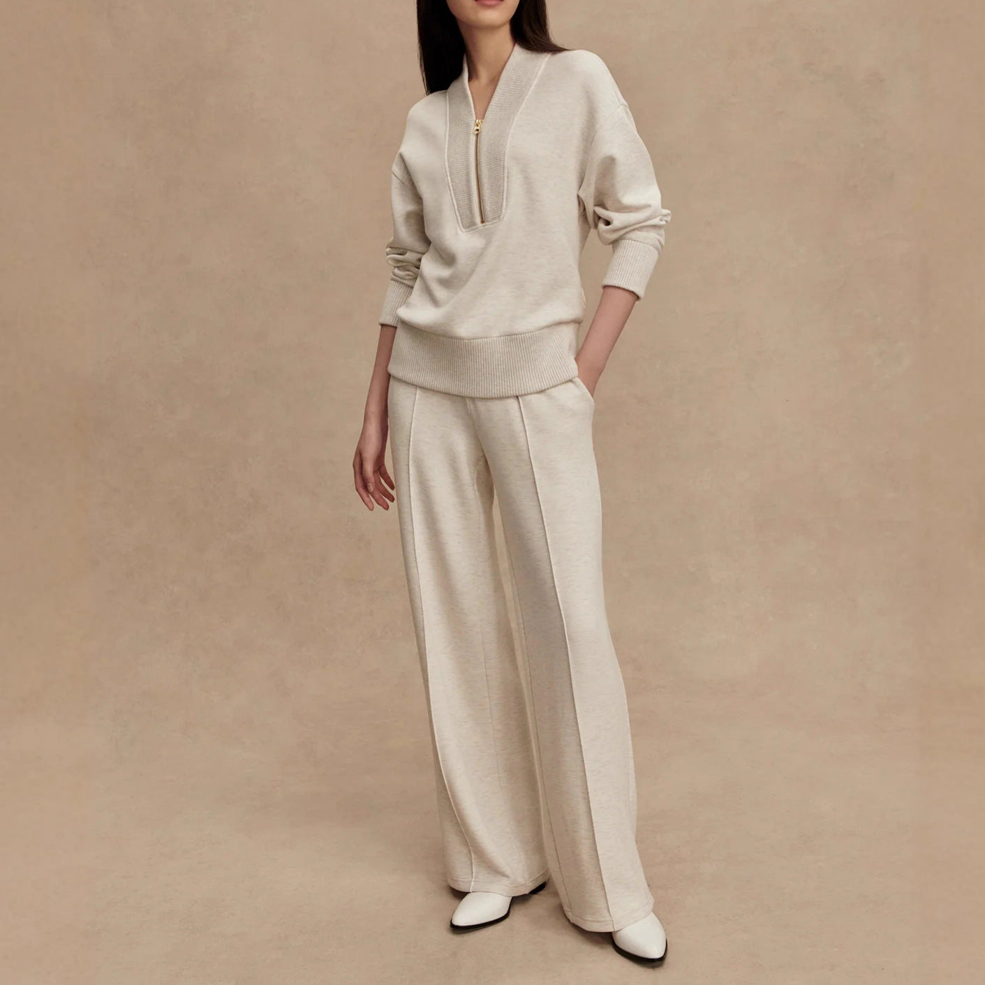 Women's zipper two-piece set